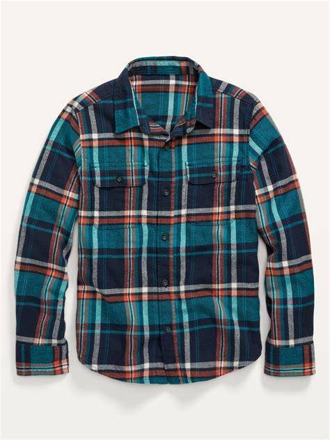 old navy flannel boys shirts.